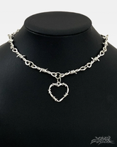 Barbed Wire Heart Necklace