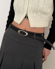 Belt With Oval Buckle