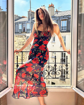 Floral Mesh Dress