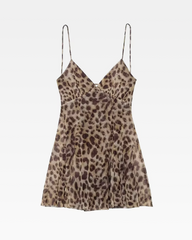 Leopard Print Slip Dress