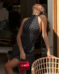 Polka Dot Halter Dress