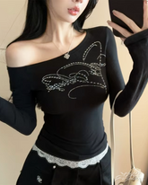 Rhinestone Top Y2K