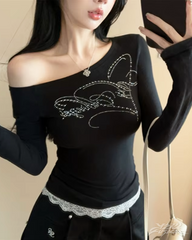 Rhinestone Top Y2K