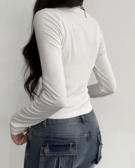 White Crop Top Lace Trim