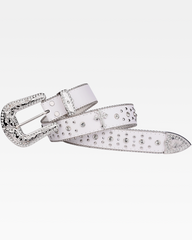 White Western Belt