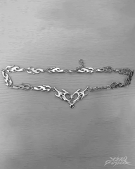 Y2K Flame Heart Necklace