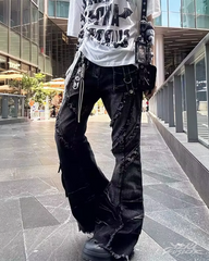 Y2K Grunge Flare Jeans