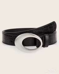 Y2K Oval Buckle Belt