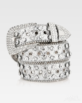 Y2K Rhinestone Silver Belt