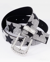 Y2K Rhinestone Star Belt