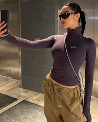 Zip Up Crop Top