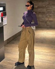 Zip Up Crop Top