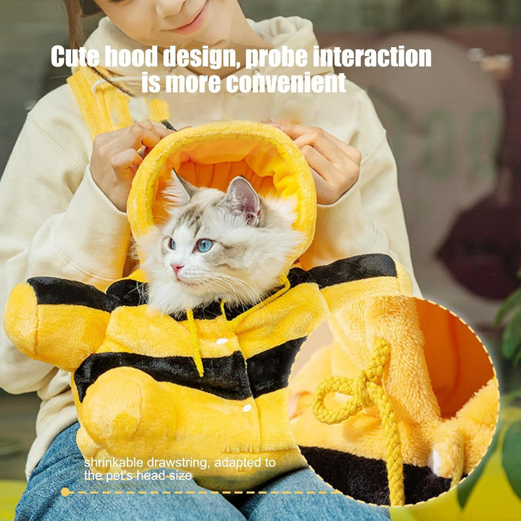 Pet Carrier Bag Bee Hoodie Shape