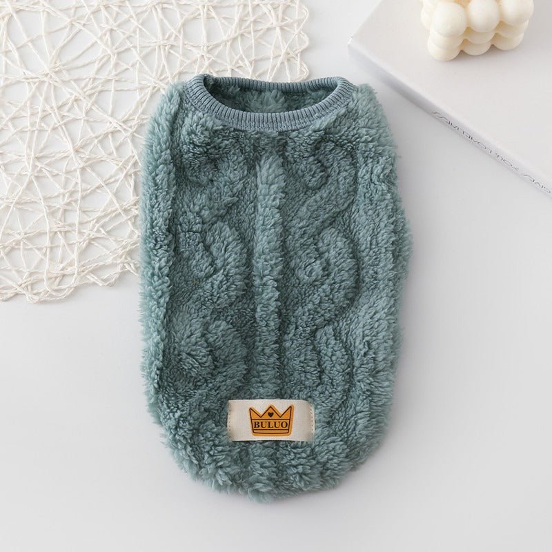 Autumn and Winter Warm Cotton Teddy Jacket Vest for Cat and Dog