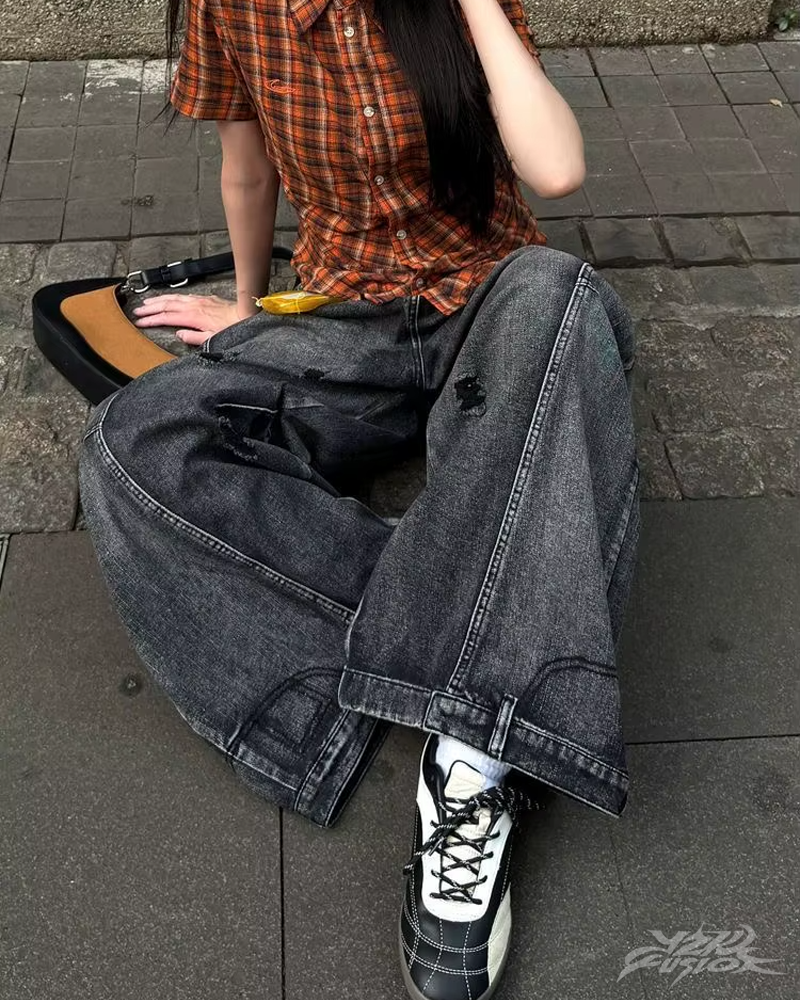 Baggy Black Jeans Y2K
