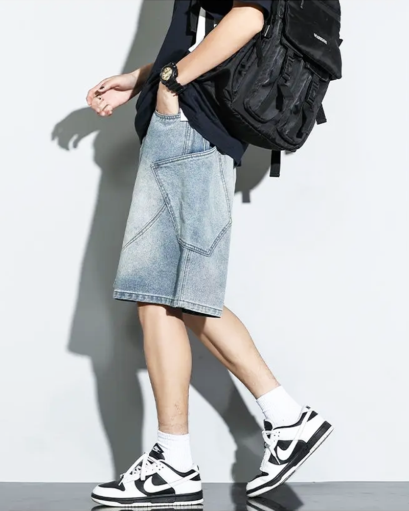 Baggy Denim Shorts Mens