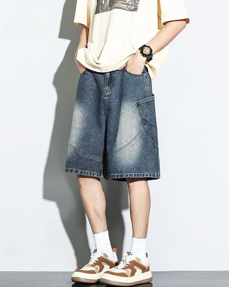 Baggy Denim Shorts Mens