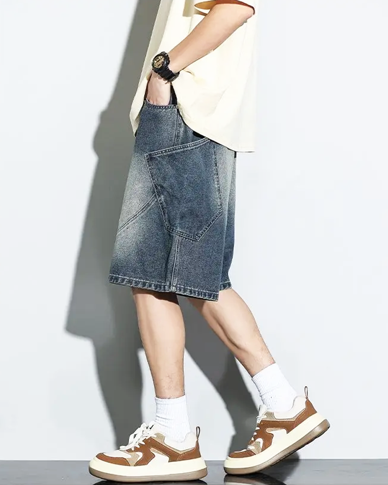 Baggy Denim Shorts Mens