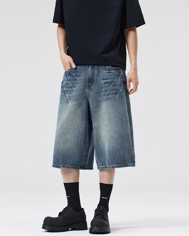 Baggy Jean Shorts Mens
