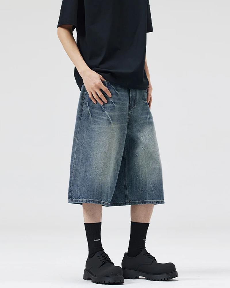 Baggy Jean Shorts Mens