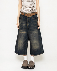 Baggy Jean Shorts Womens