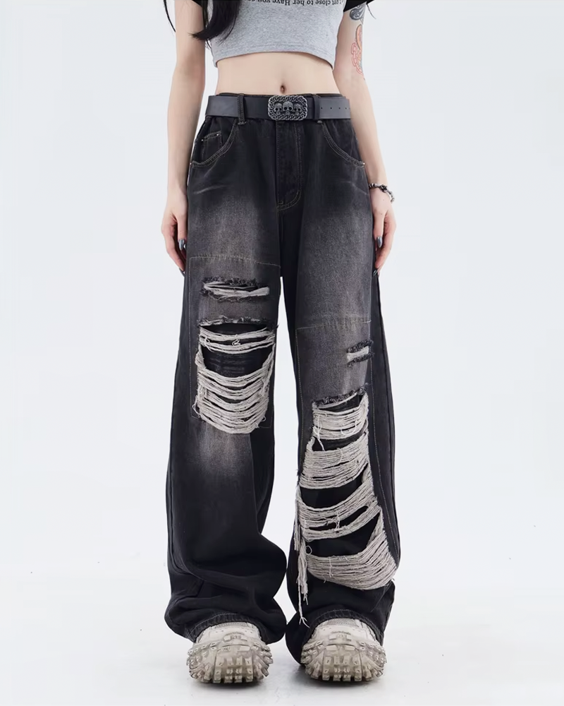 Baggy Ripped Jeans Womens