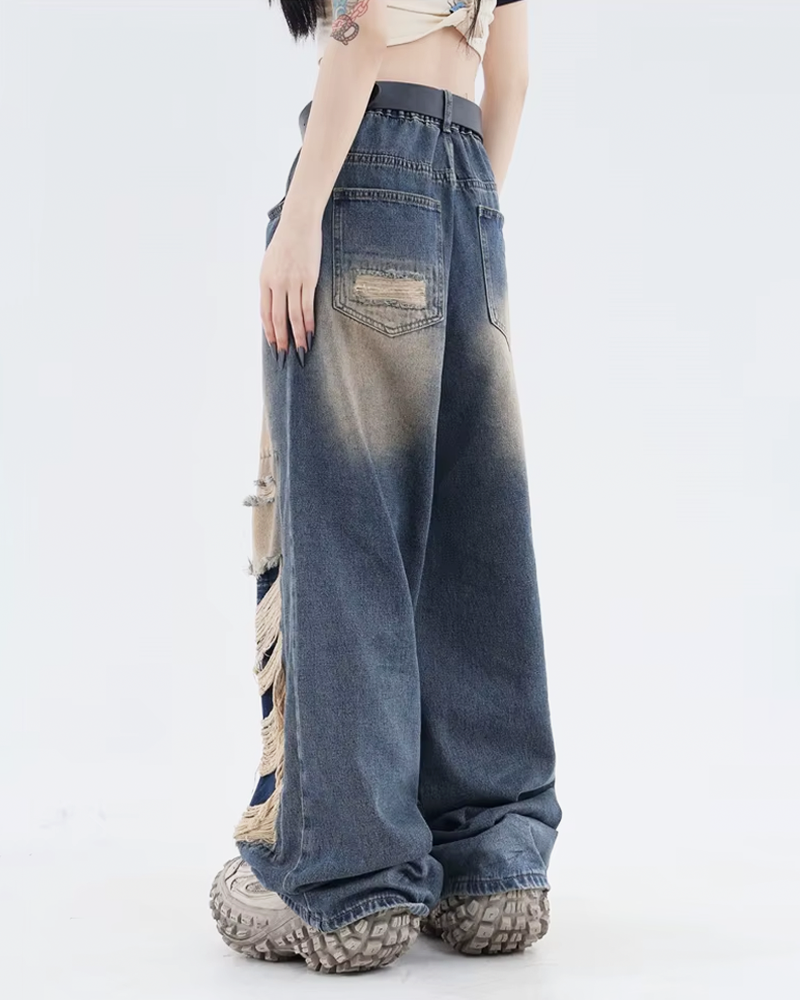 Baggy Ripped Jeans Womens