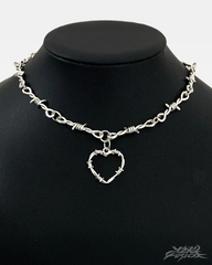 Barbed Wire Heart Necklace
