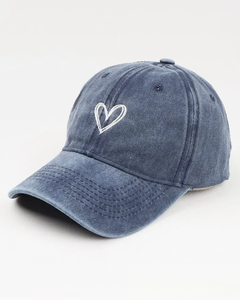 Baseball Cap With Heart