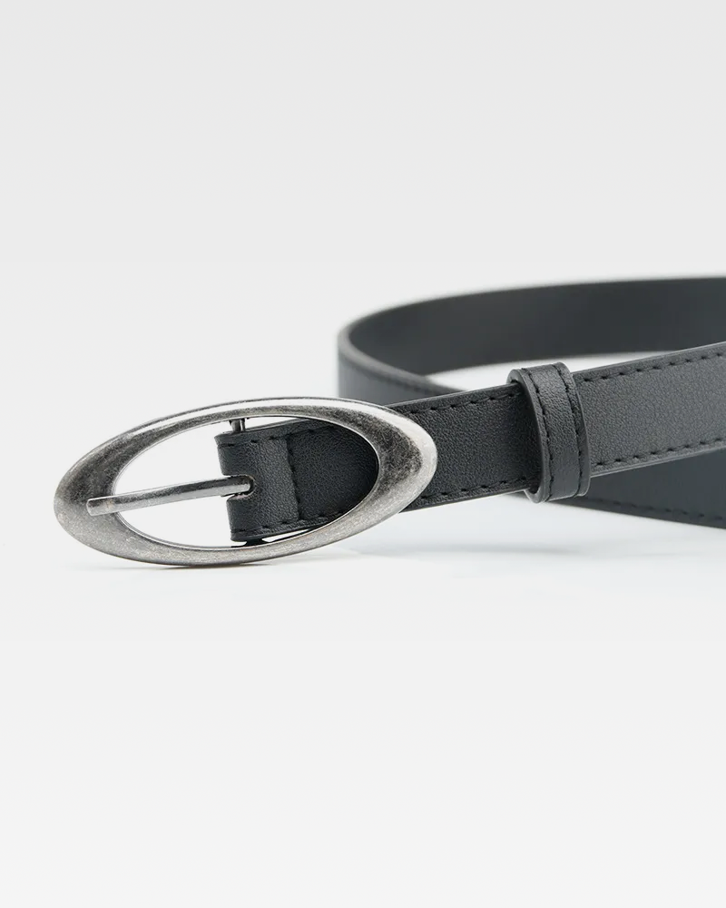 Belt With Oval Buckle