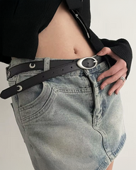 Belt With Oval Buckle