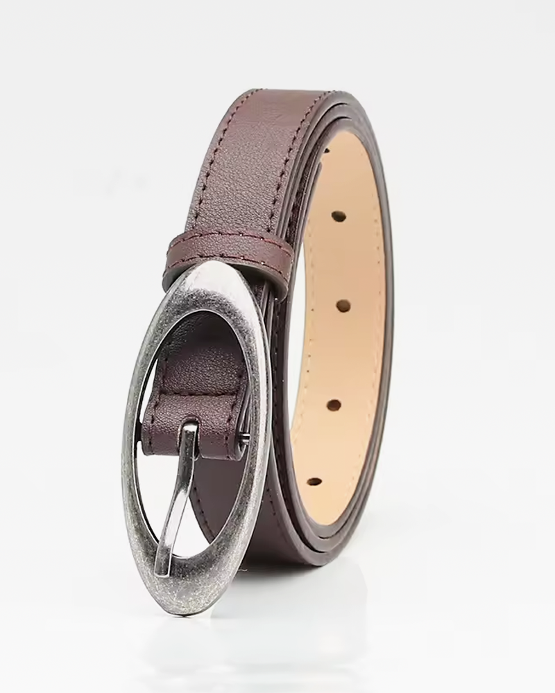 Belt With Oval Buckle