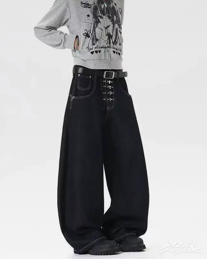 Black Barrel Jeans