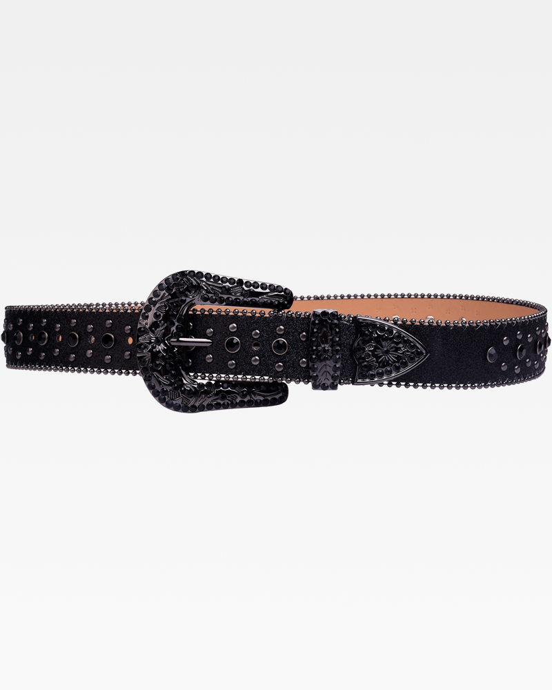 Black Rhinestone Belt