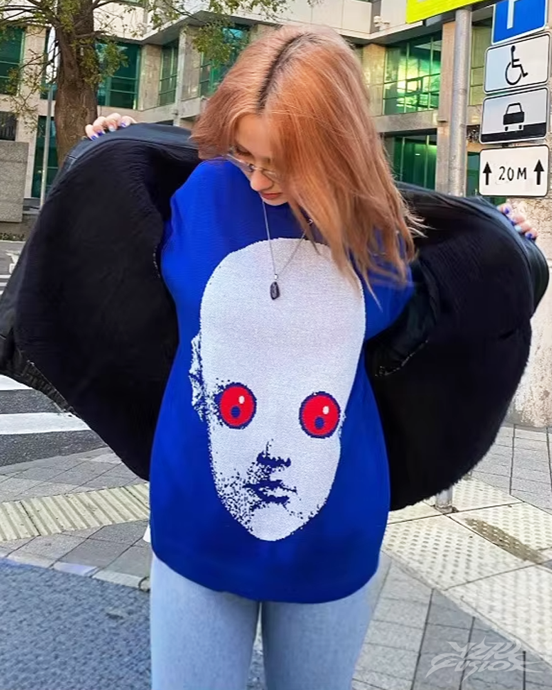 Blue Y2K Sweater