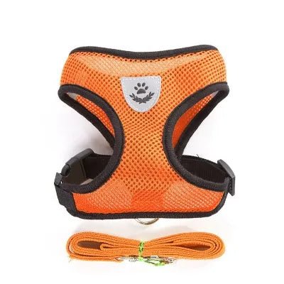 Breathable Reflective Cat Harness with Adjustable Lead Leash