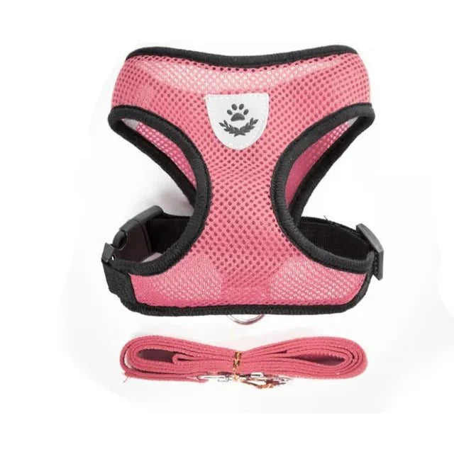 Breathable Reflective Cat Harness with Adjustable Lead Leash