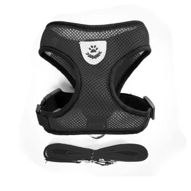 Breathable Reflective Cat Harness with Adjustable Lead Leash