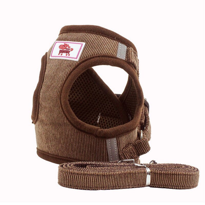 Breathable Reflective Harness Leash Set with Adjustable Vest