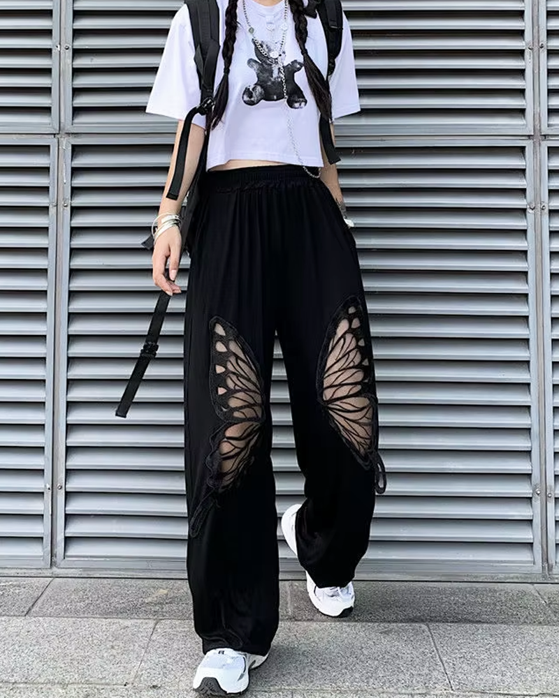 Butterfly Cut Out Pants