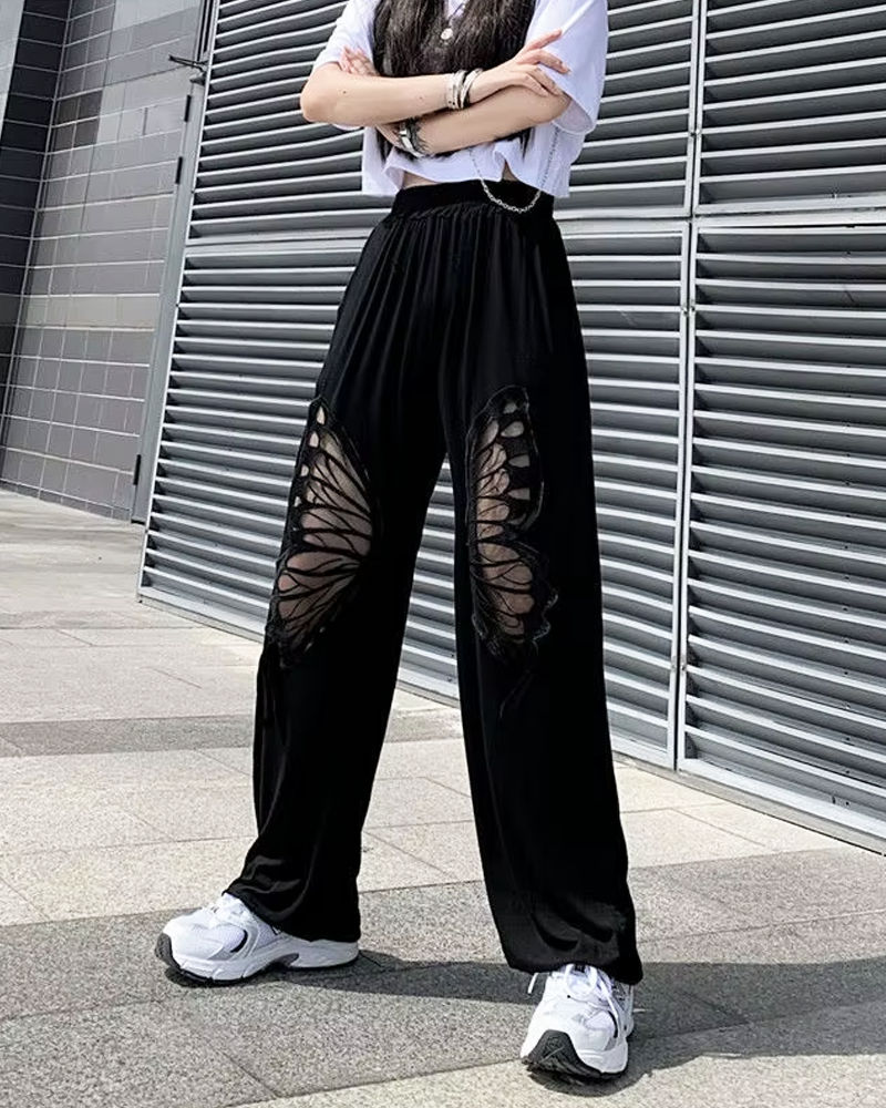 Butterfly Cut Out Pants