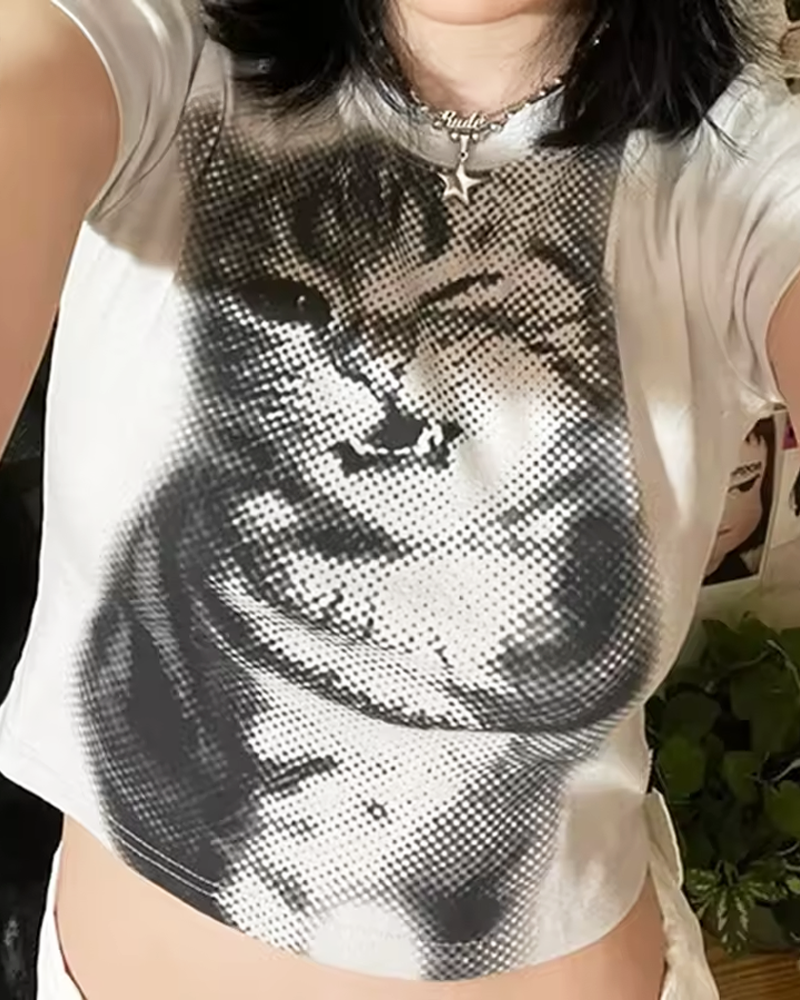 Cat Crop Top