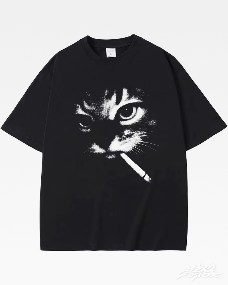 Cat Smoking Cigarette Shirt