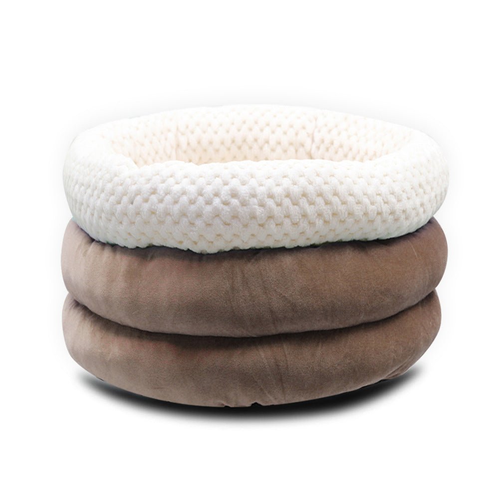 Deep Sleep Bed Semi-Enclosed Round Soft Ice Velvet