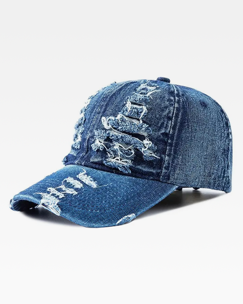 Denim Distressed Cap