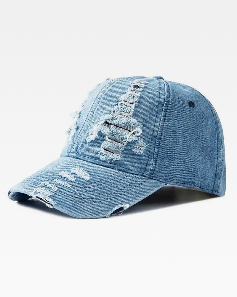 Denim Distressed Cap