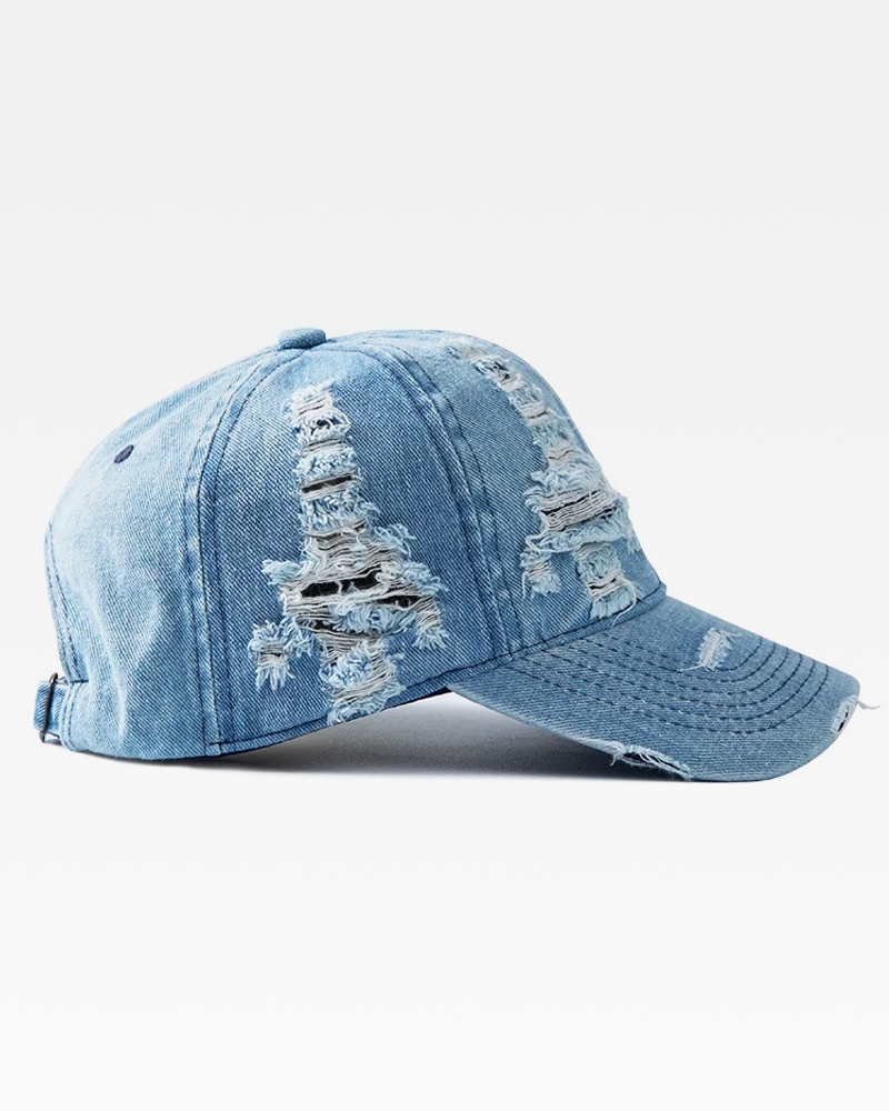 Denim Distressed Cap