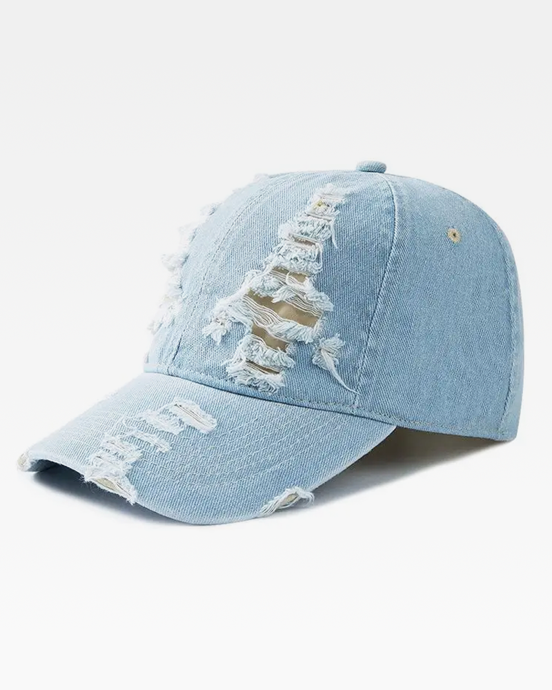 Denim Distressed Cap