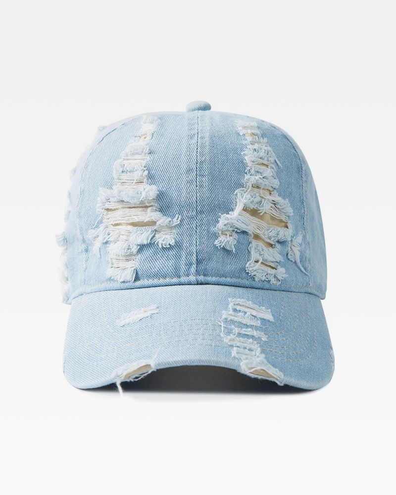 Denim Distressed Cap