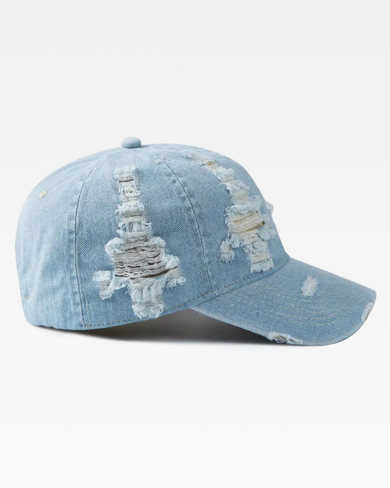 Denim Distressed Cap